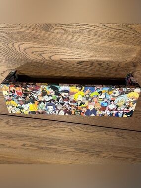 Handmade Anime Collage Shelf 16.75 in Floating Wall Shelf Decor Display